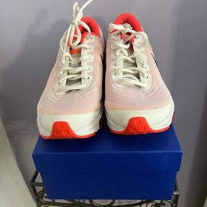 Nike White and Red Athletic Shoes